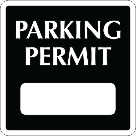 Lustre-Cal Vinyl Permanent Parking Permit Black 2in x 2in Square 1 Blank No Pad, 50PK 253757PvWh1KSq0000